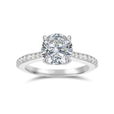 Hidden Petal 2ct Moissanite Ring | 14k Gold