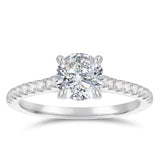 1ct Round Moissanite Engagement Ring | 14k Gold Hidden Halo