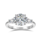 14K Gold Three Stone Moissanite Engagement Ring