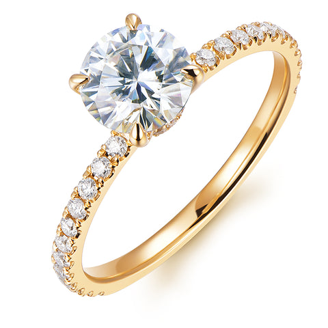 timeless promise ring in 14K yellow gold