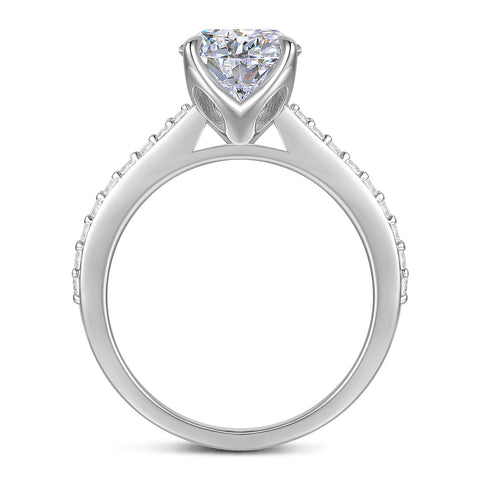 Hidden Petal 2ct Moissanite Ring | 14k Gold