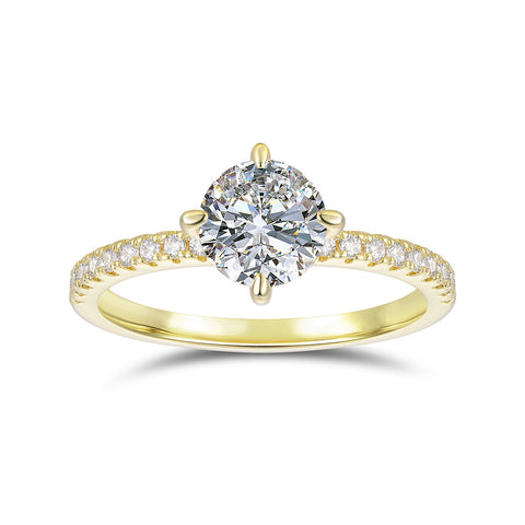 Timeless 14k Gold Moissanite Promise Ring