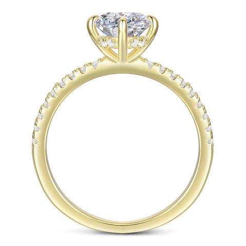 Timeless 14k Gold Moissanite Promise Ring