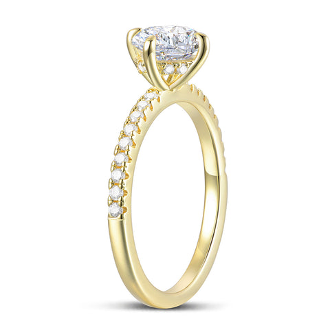 Timeless 14k Gold Moissanite Promise Ring
